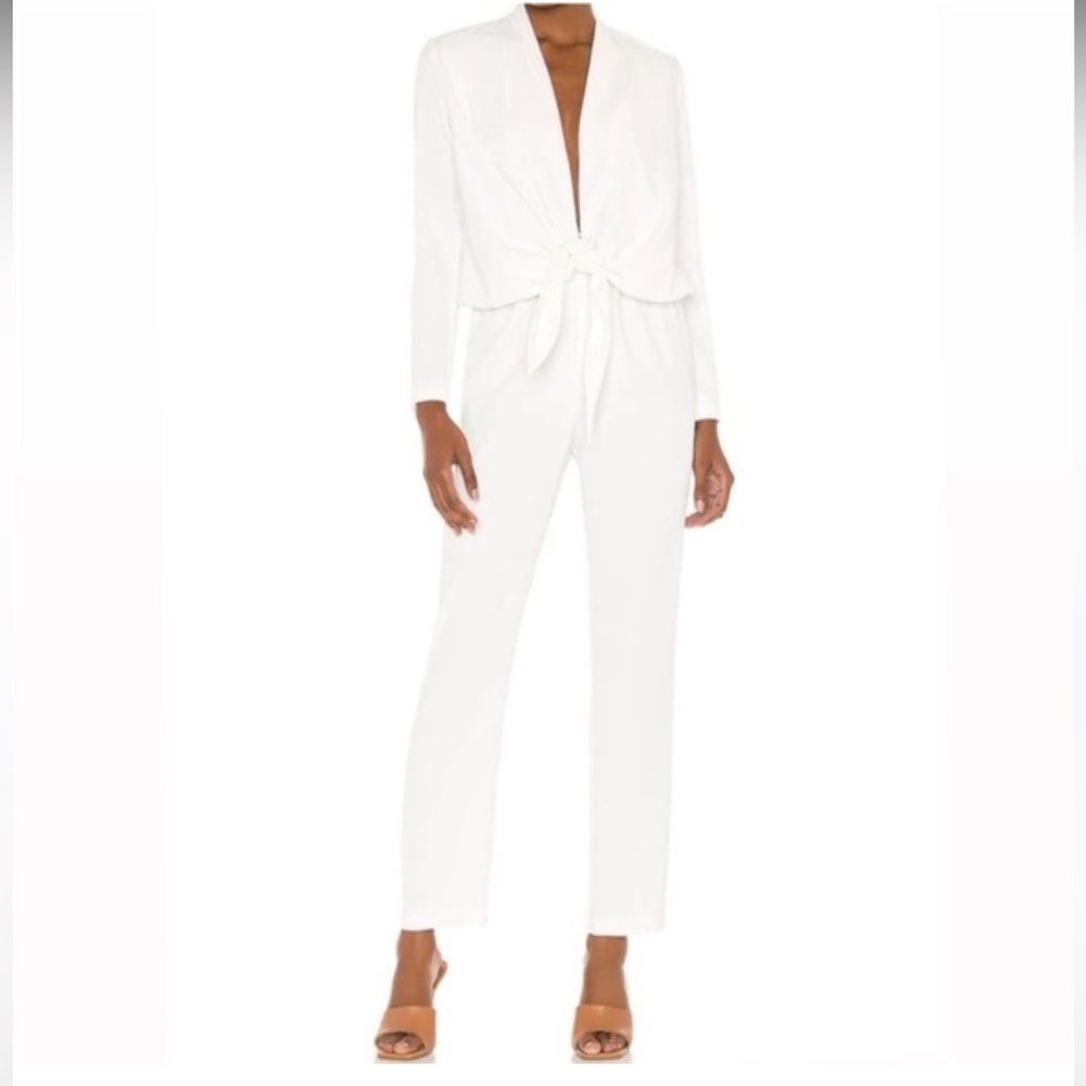 Amanda Uprichard White Laurie Jumpsuit | Size Small